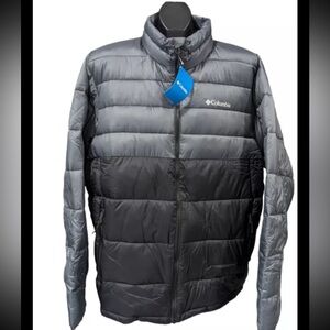 Columbia PUFFER COAT MEN L NEW Buck Butte Insulated Jacket gray Black WO0801-010